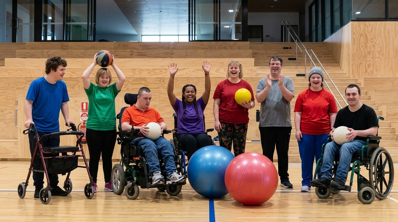 NDIS participant engaging with community activities with support
